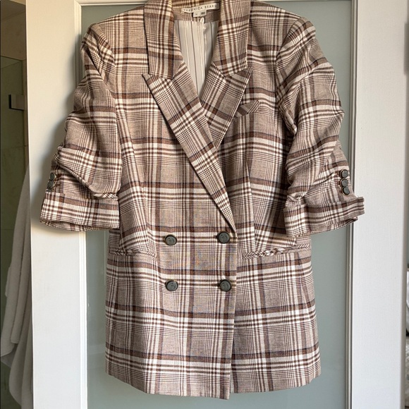 Veronica Beard Jackets & Blazers - Veronica Beard Viva Dickey Brown Plaid Double-Breasted Blazer
